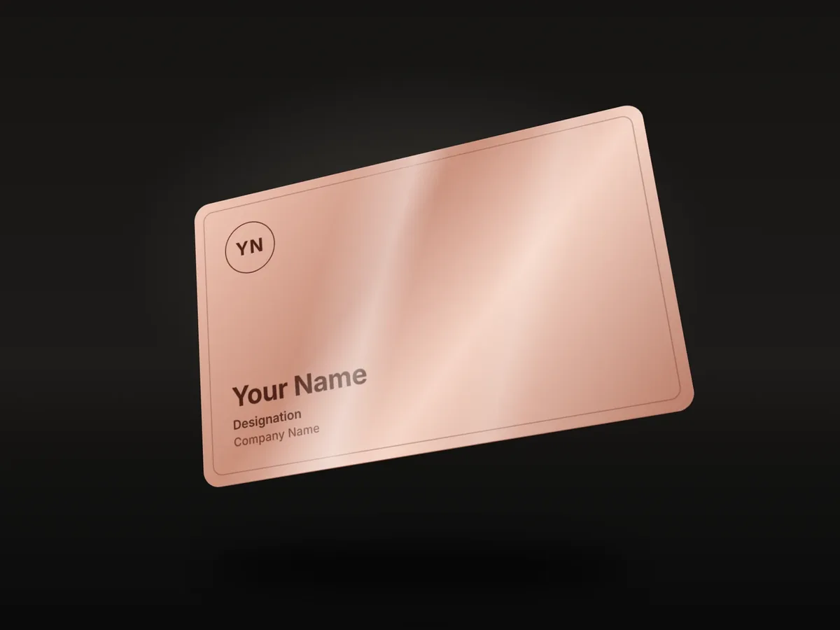 Rose Gold Metal NFC Card