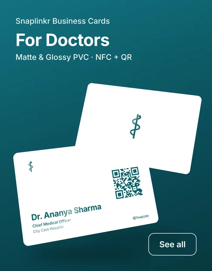 SnapLinkr cards for Doctors