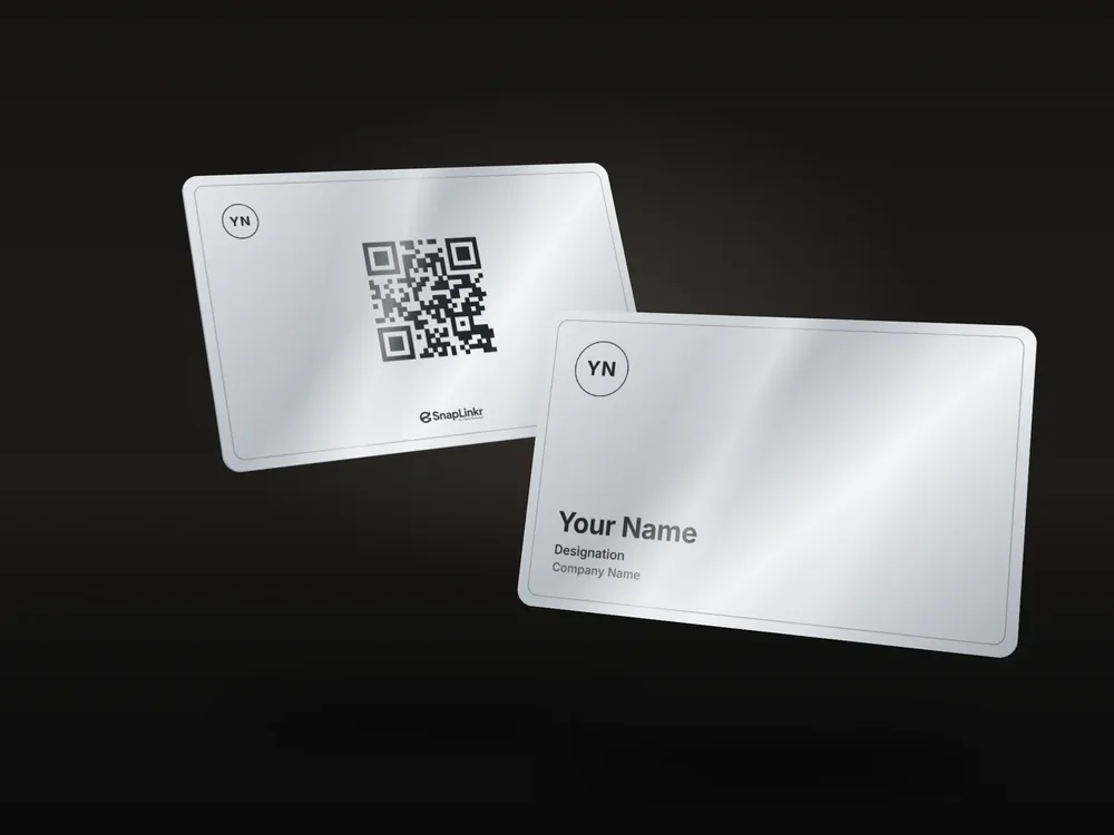 Silver metal SnapLinkr cards for a team